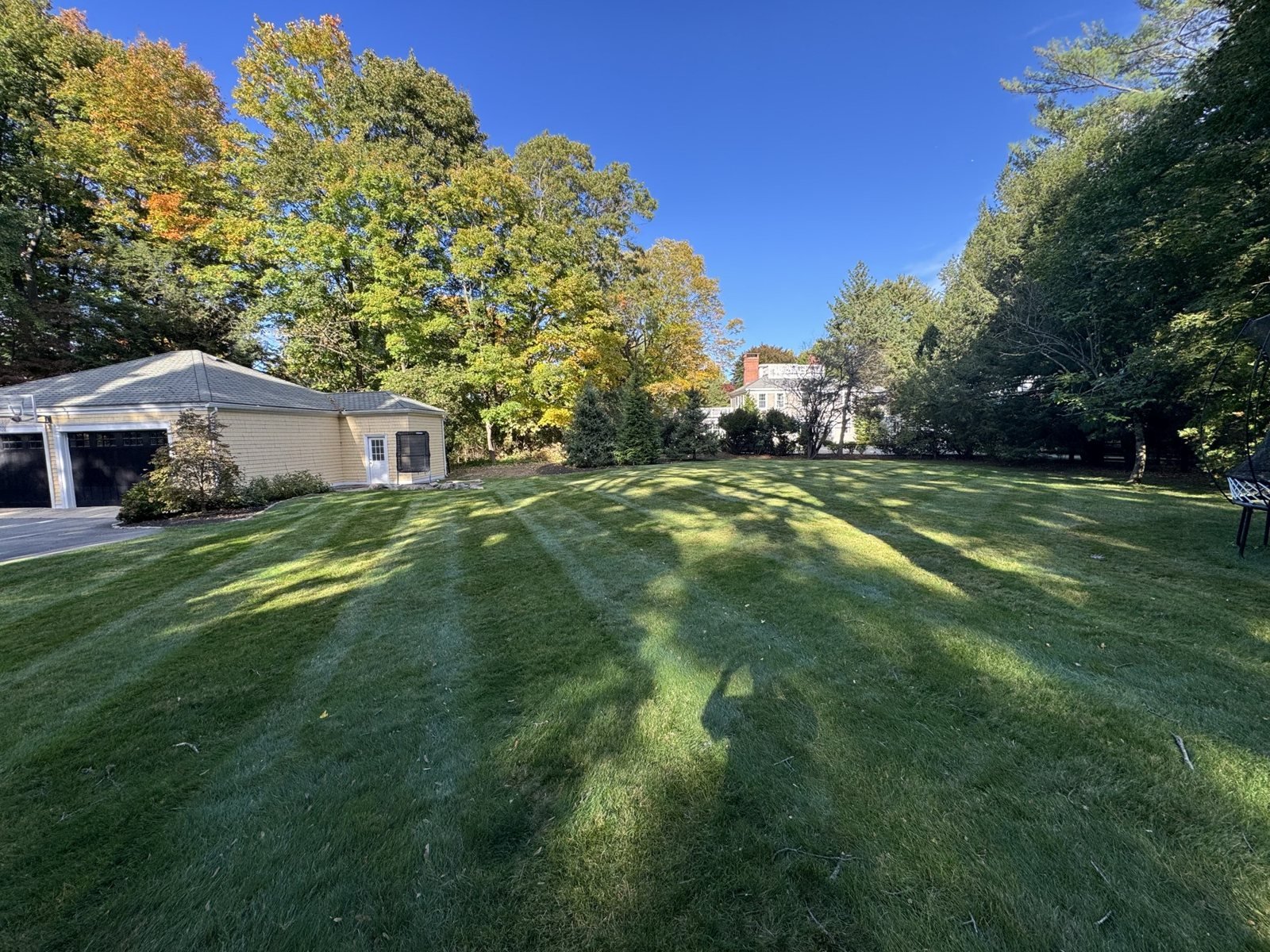 Fresh-cut lawn, Medfield