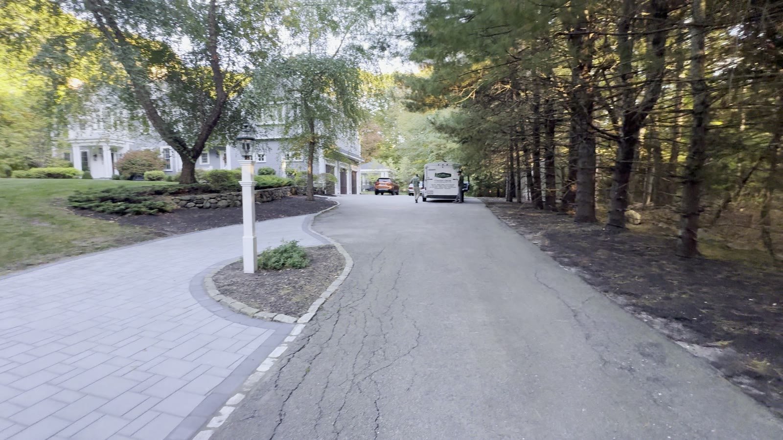 Paver walk and fresh beds